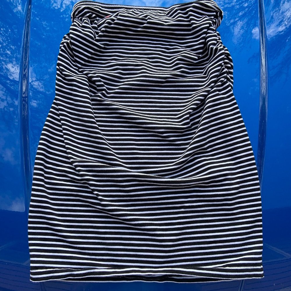 Hanna Andersson Size Small Ruched Striped Maternity Skirt